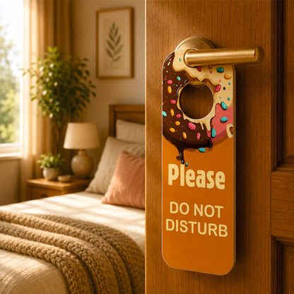 Donut Please Do Not Disturb Wooden Door Hanger Sign Board