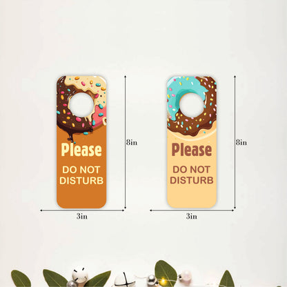 Donut Please Do Not Disturb Wooden Door Hanger Sign Board