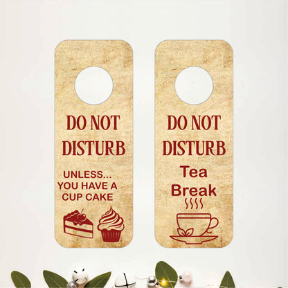 Do Not Disturb Unless You Have Cupcake Wooden Door Hanger Sign Board