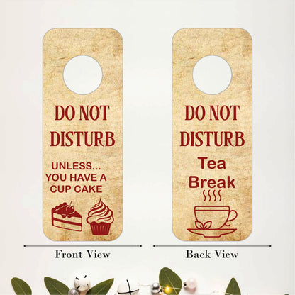 Do Not Disturb Unless You Have Cupcake Wooden Door Hanger Sign Board
