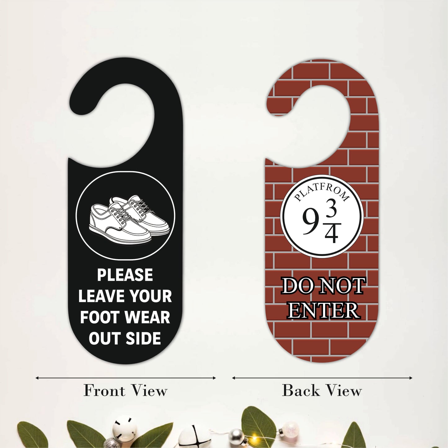 Platform 9¾ Do Not Enter Wooden Door Hanger Sign Board