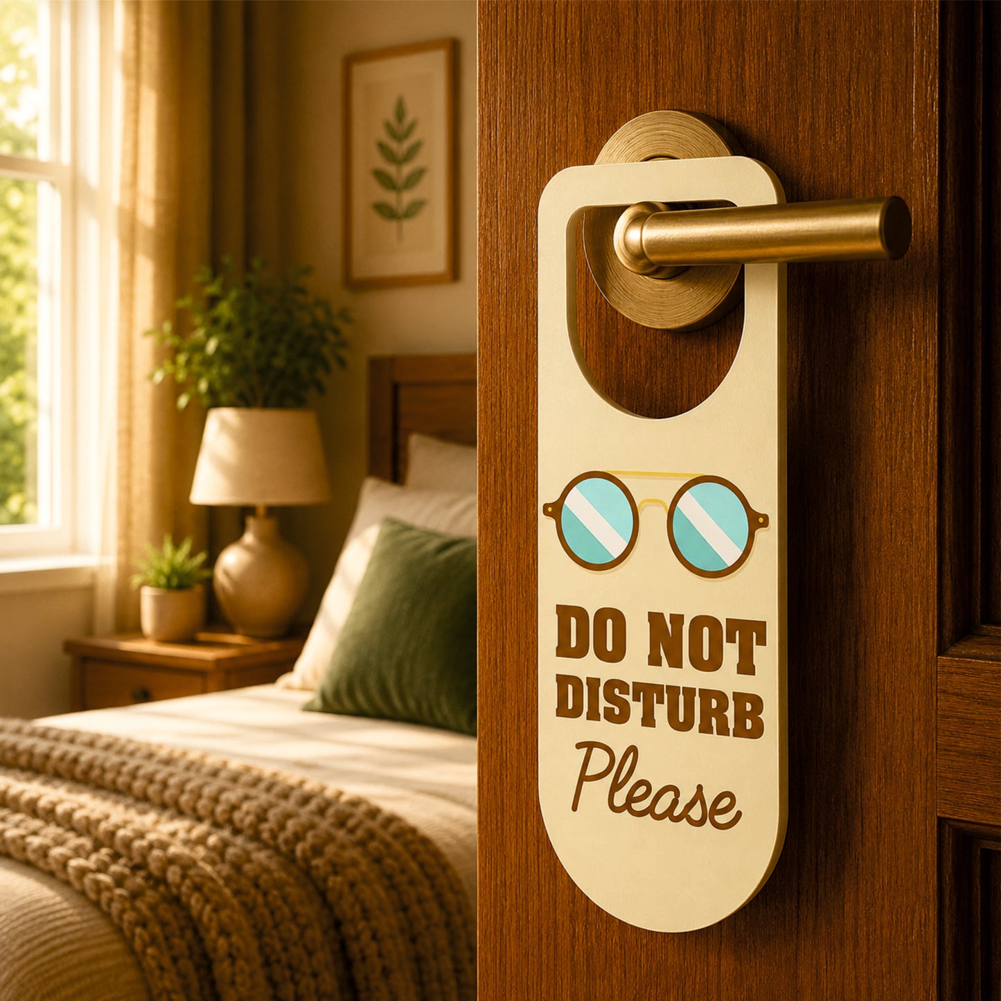 Do Not Disturb Please Wooden Door Hanger Sign Board