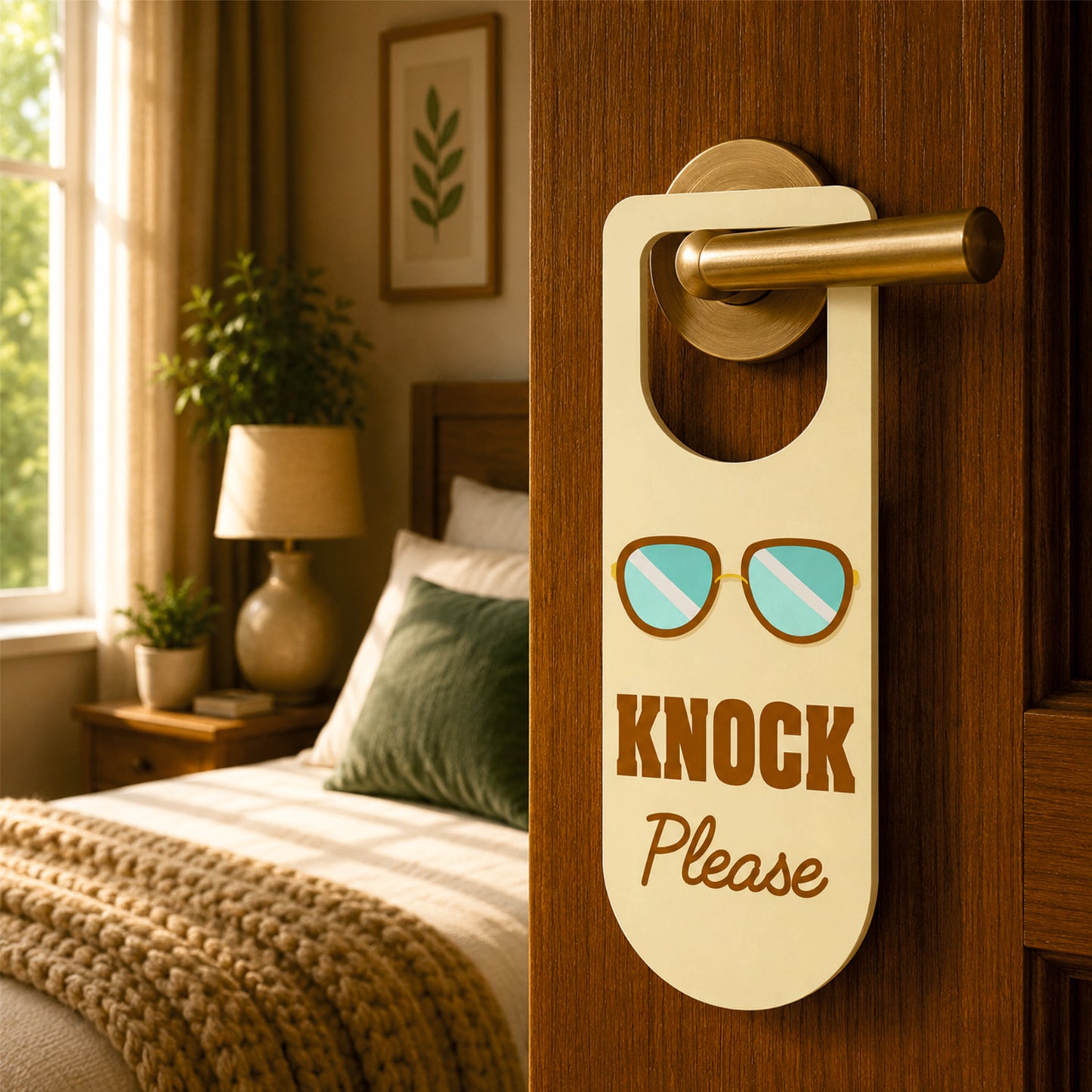 Do Not Disturb Please Wooden Door Hanger Sign Board