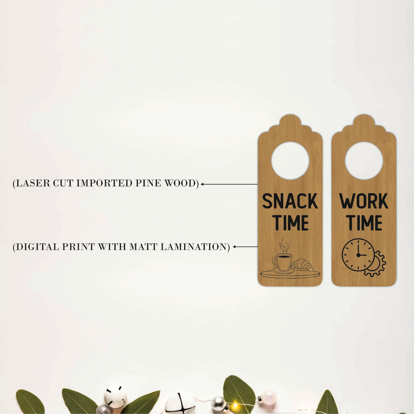 Work Time Wooden Door Hanger Sign Board