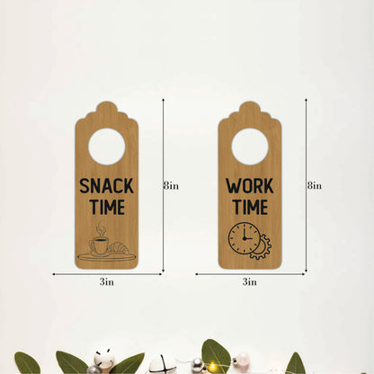 Work Time Wooden Door Hanger Sign Board