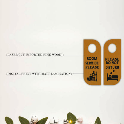 Room Service Please Wooden Door Hanger Sign Board