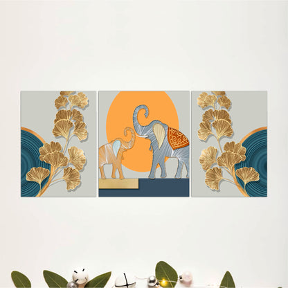 Floral Elephant Wooden Wall Art