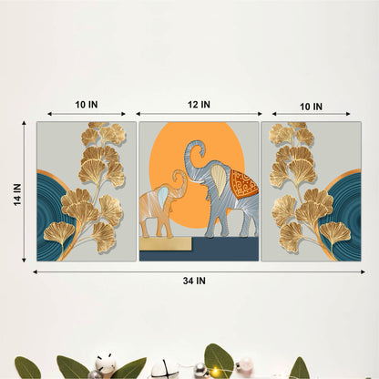 Floral Elephant Wooden Wall Art