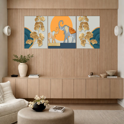 Floral Elephant Wooden Wall Art