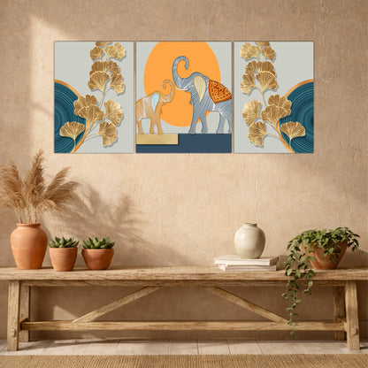 Floral Elephant Wooden Wall Art