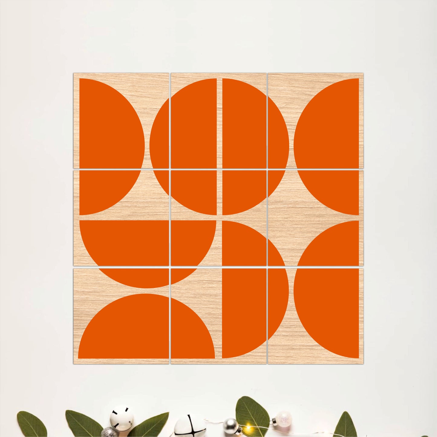 Abstract Orange Circle Wall Decor