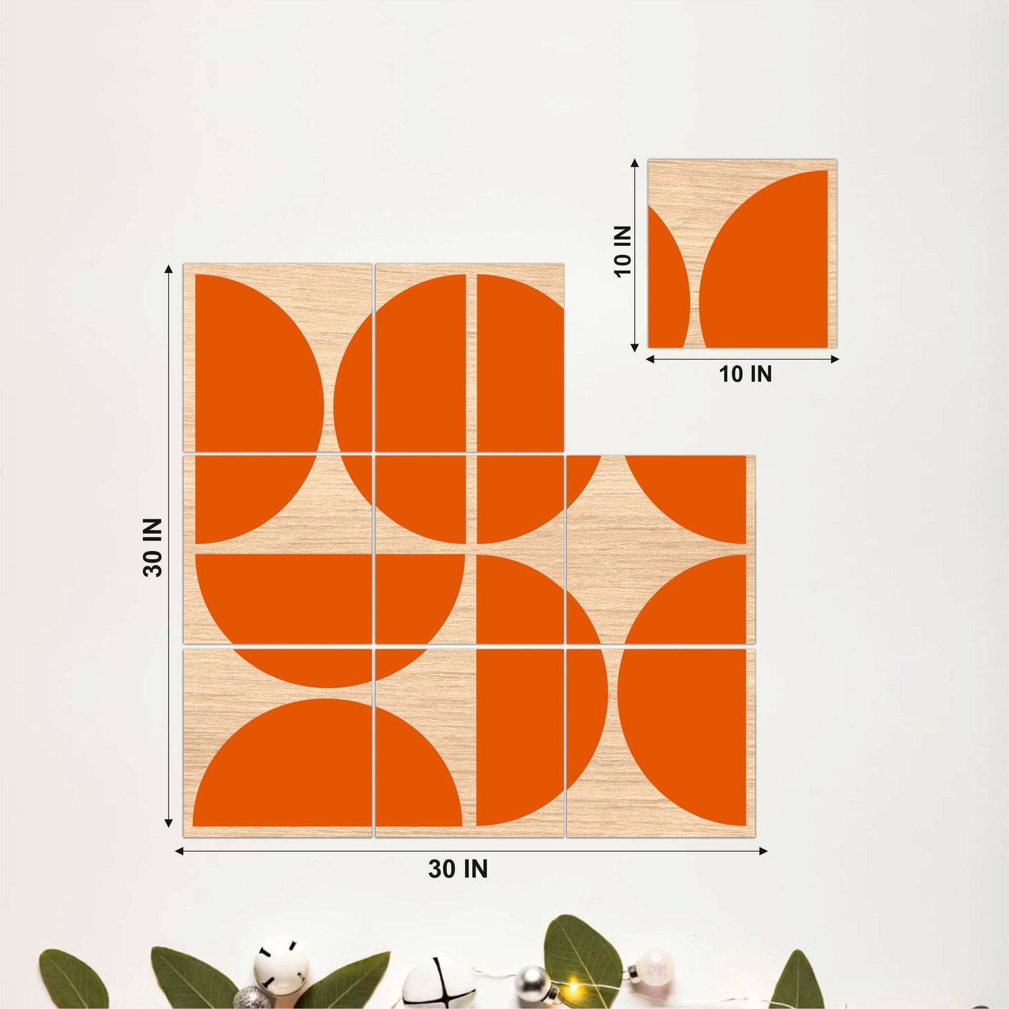 Abstract Orange Circle Wall Decor