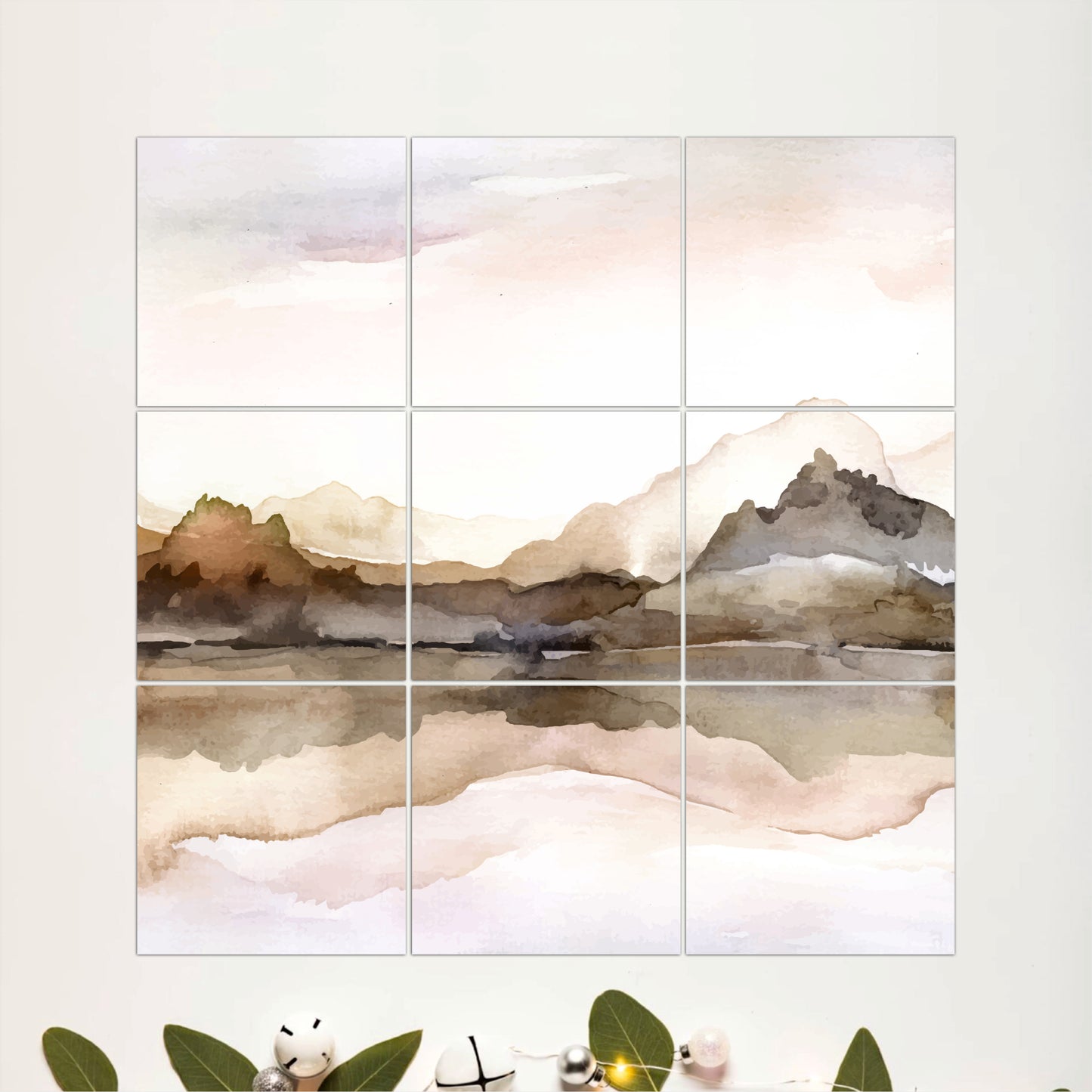 Abstract Mountain Landscape Wooden Wall Art