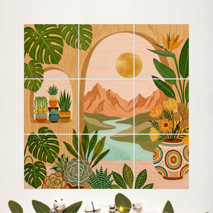 Tropical Oasis Wooden Wall Decor