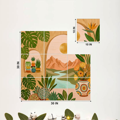 Tropical Oasis Wooden Wall Decor