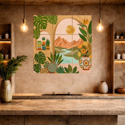 Tropical Oasis Wooden Wall Decor