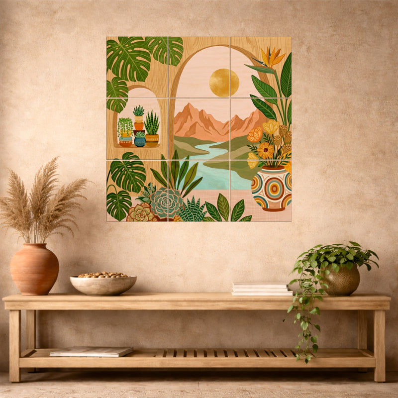 Tropical Oasis Wooden Wall Decor