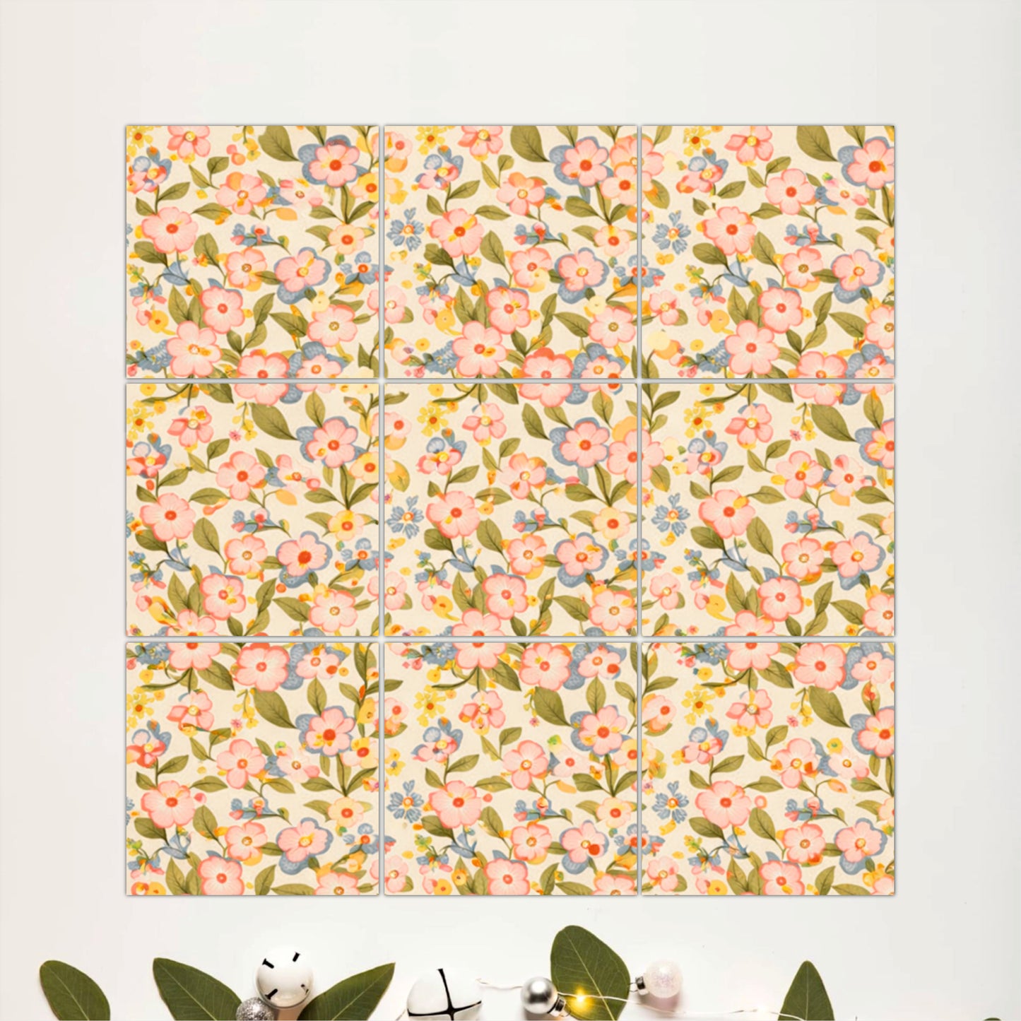 Vintage Floral Garden Wooden Wall Art