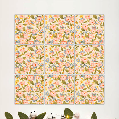 Vintage Floral Garden Wooden Wall Art