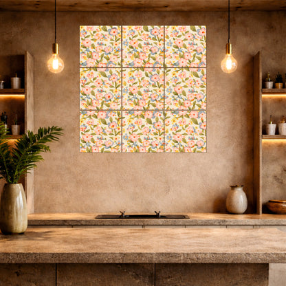 Vintage Floral Garden Wooden Wall Art
