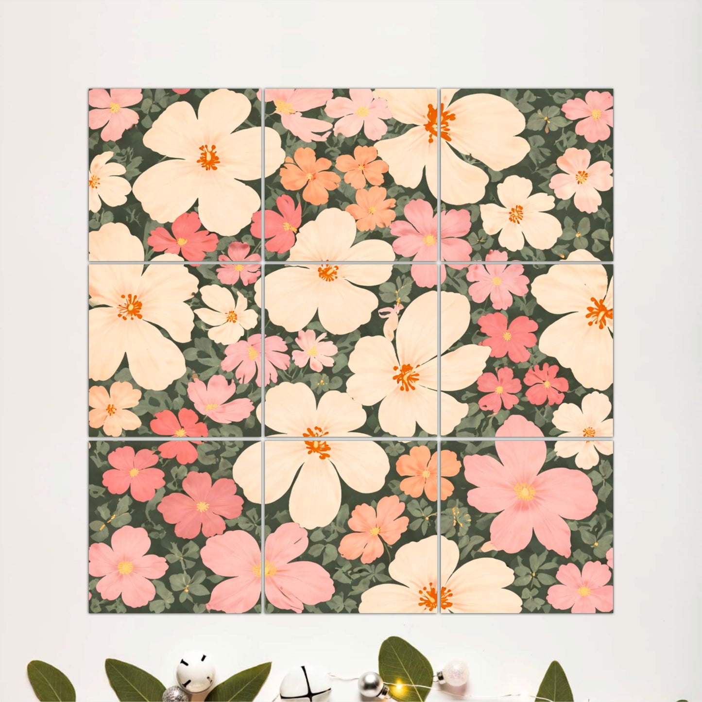 Spring Bloom Floral Wooden Wall Art