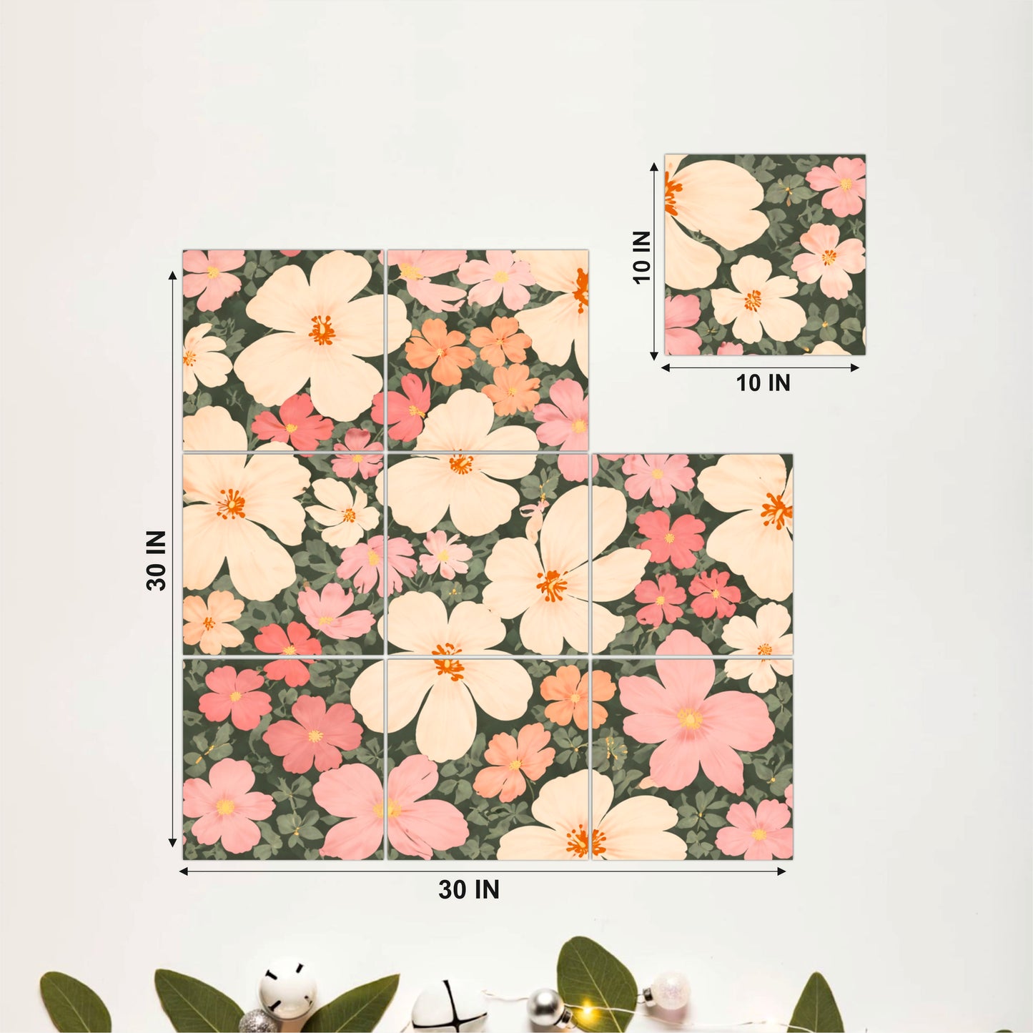Spring Bloom Floral Wooden Wall Art