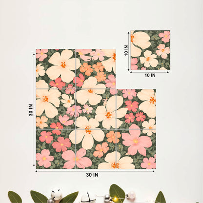 Spring Bloom Floral Wooden Wall Art