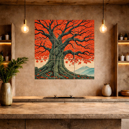 Japanese Maple Tree Wooden Wall Art