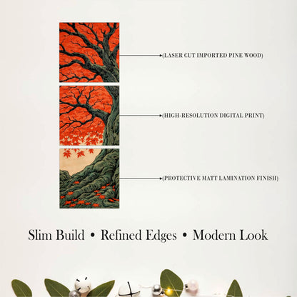 Japanese Maple Tree Wooden Wall Art