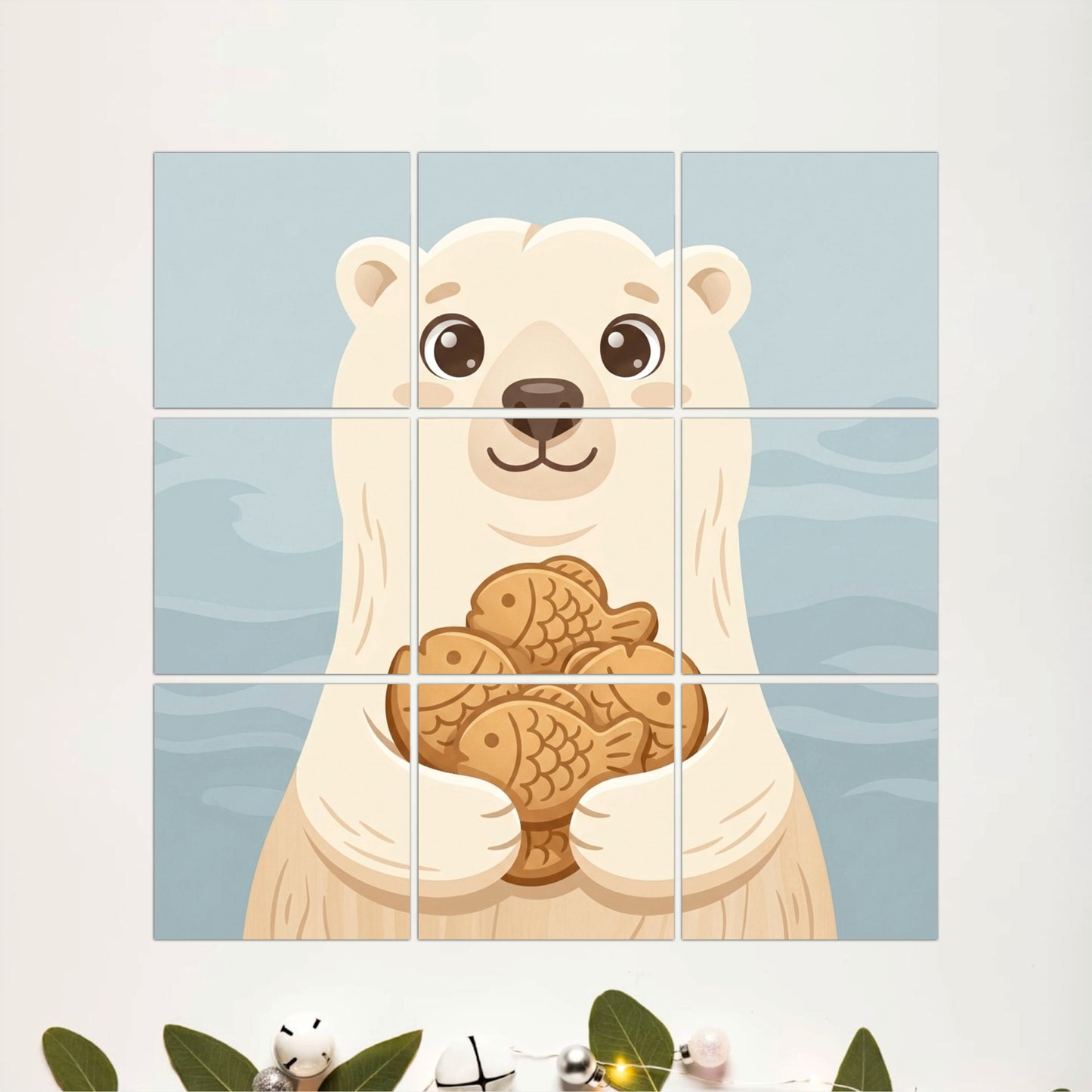 Cute Polar Bear Wooden Wall Art