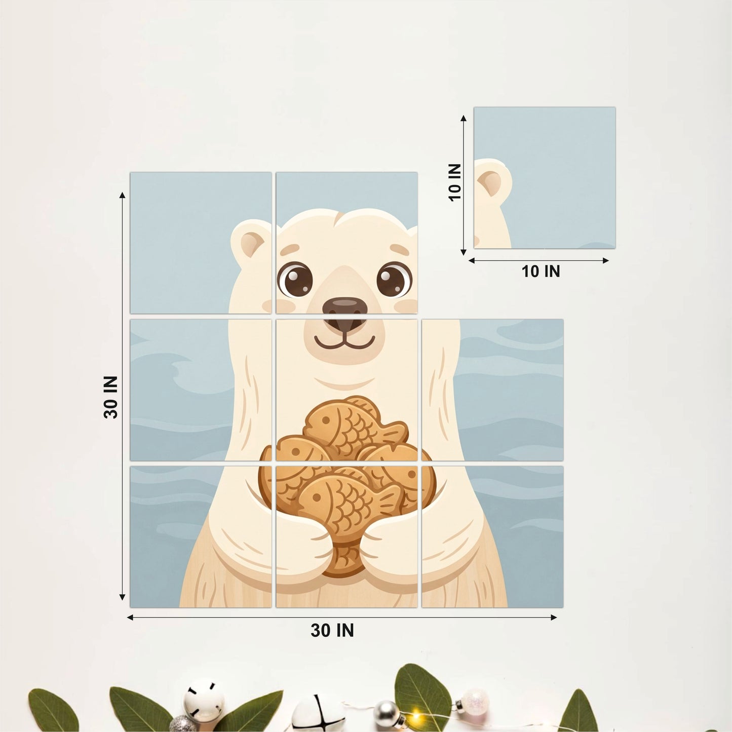 Cute Polar Bear Wooden Wall Art
