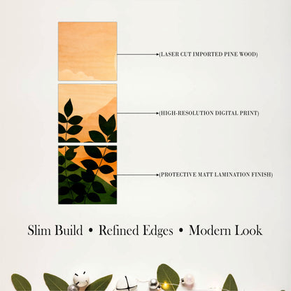 Golden Mountain Sunrise Wooden Wall Art
