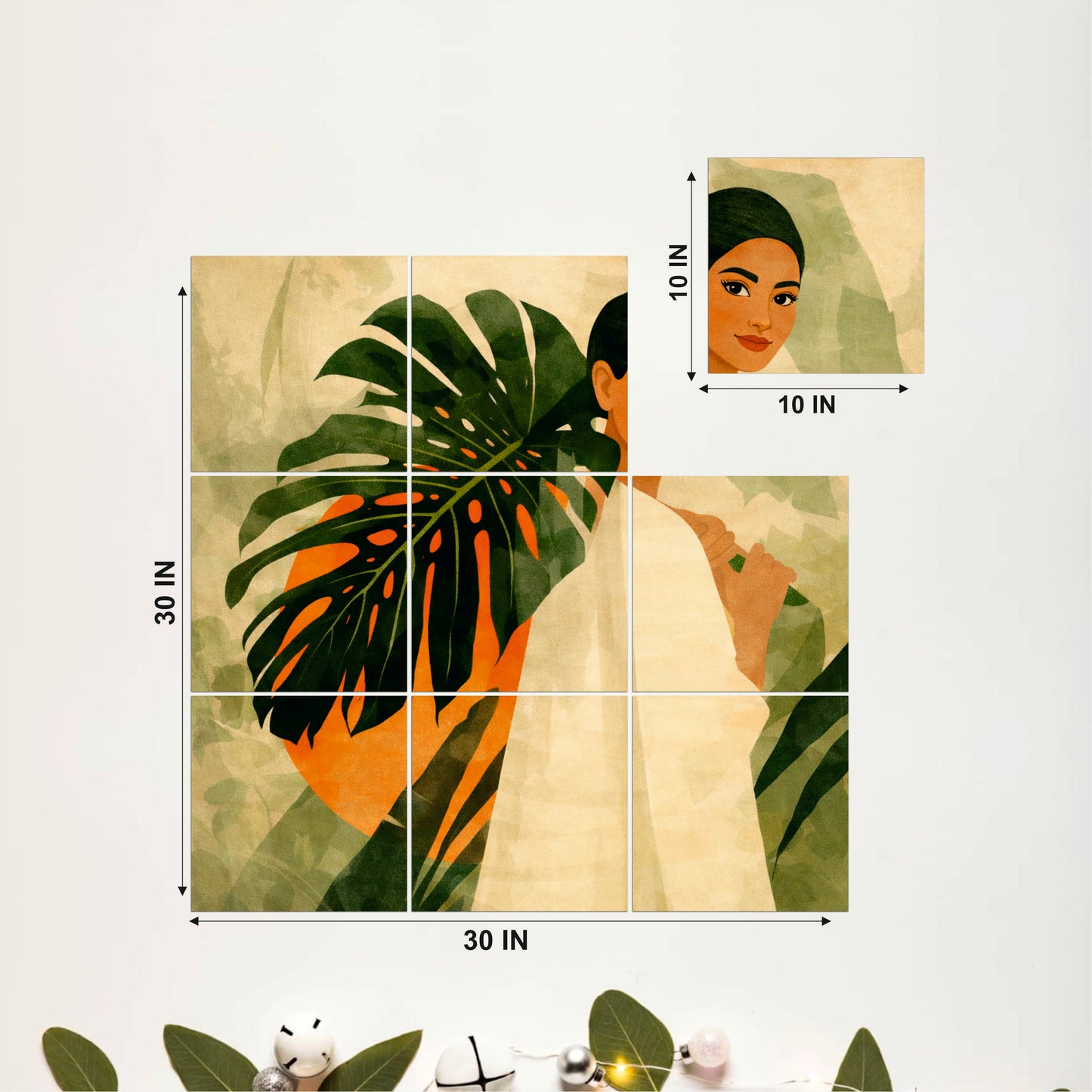 Tropical Monstera Portrait Wooden Wall Art