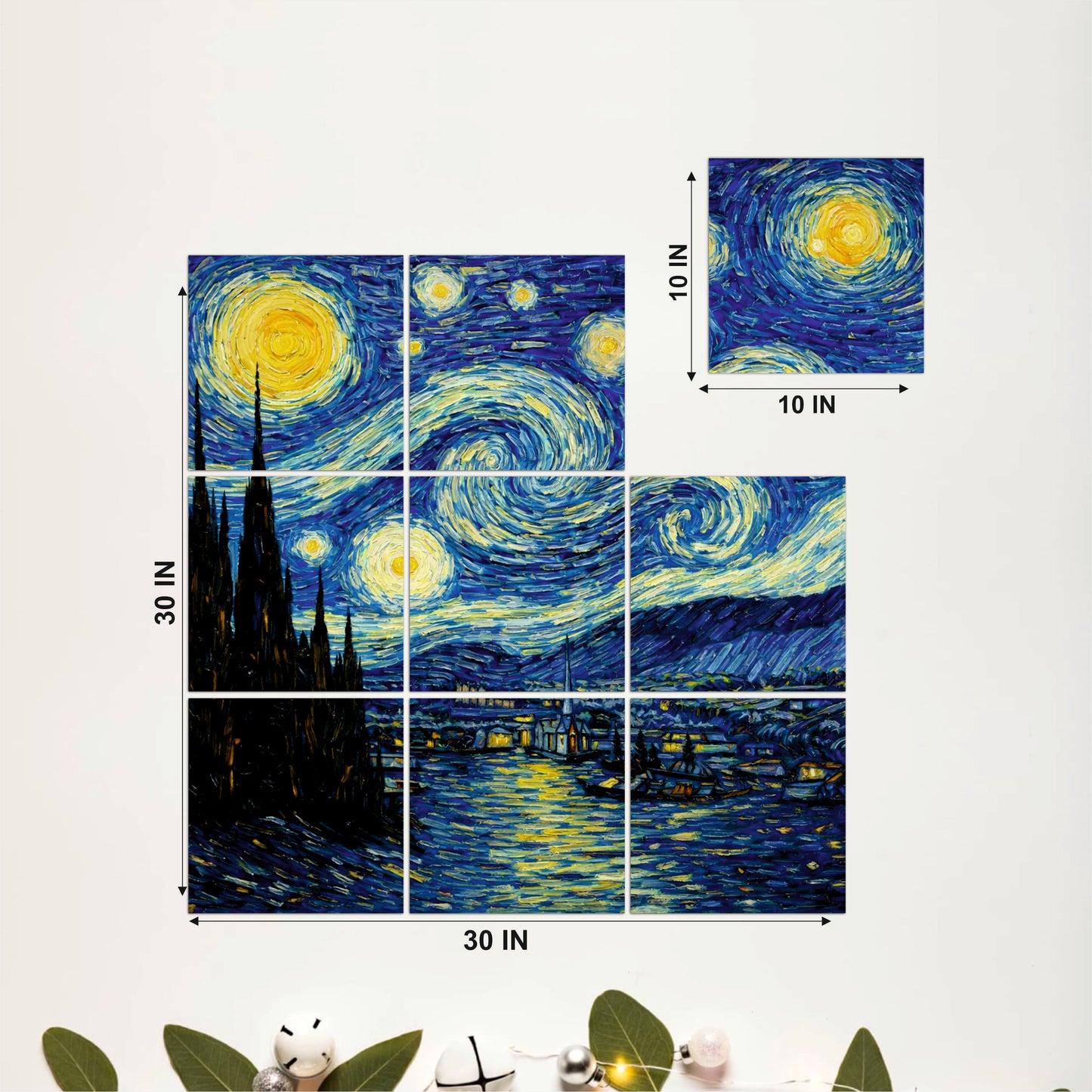 Starry Night Inspired Wooden Wall Art