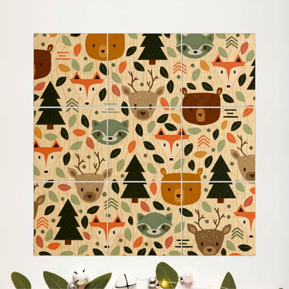 Woodland Forest Animal Wooden Wall Art