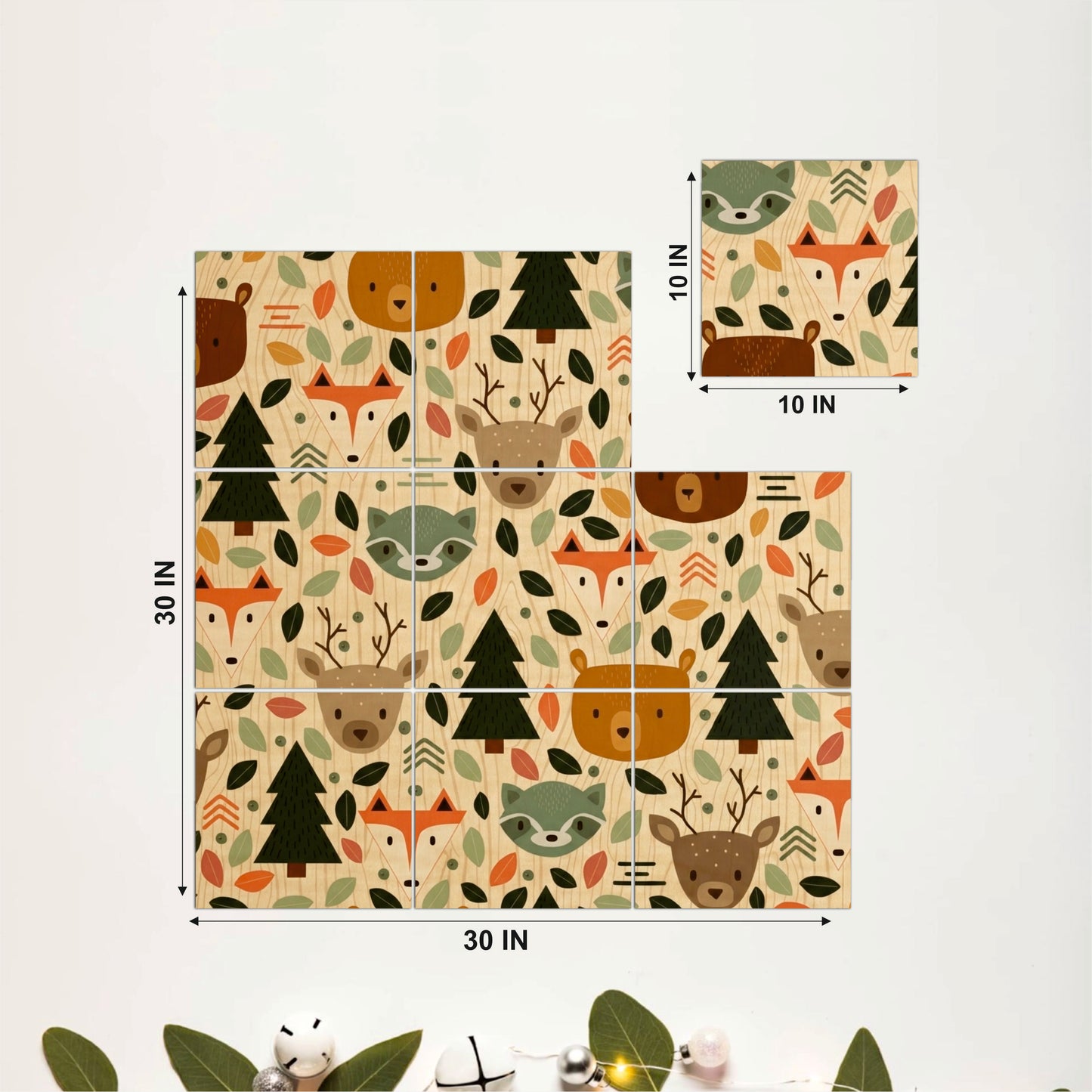 Woodland Forest Animal Wooden Wall Art