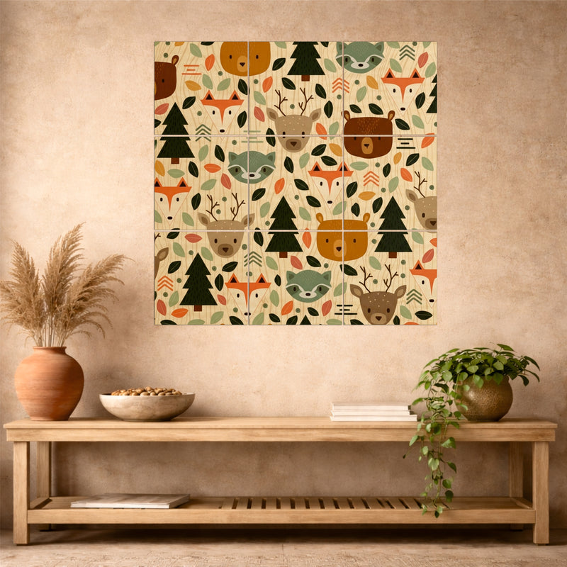 Woodland Forest Animal Wooden Wall Art