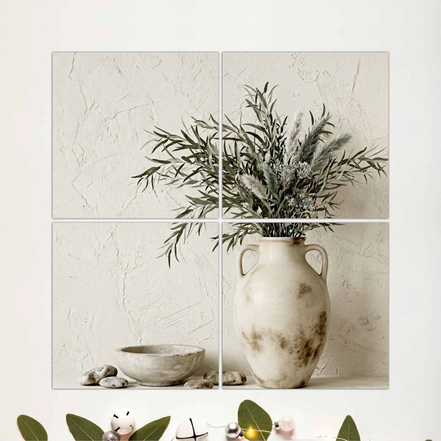 Minimalist Ceramic Vase Botanical Wall Art