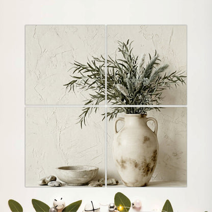 Minimalist Ceramic Vase Botanical Wall Art