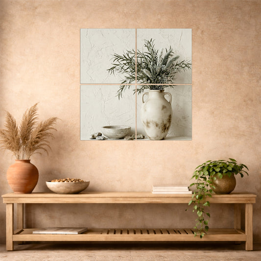 Minimalist Ceramic Vase Botanical Wall Art