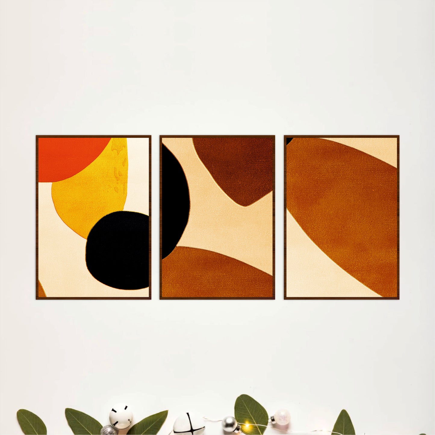 Minimal Organic Shapes Wooden Wall Art