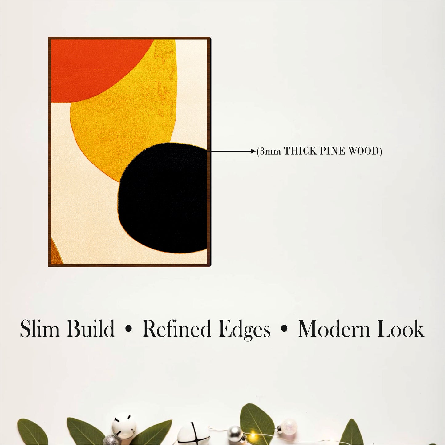 Minimal Organic Shapes Wooden Wall Art