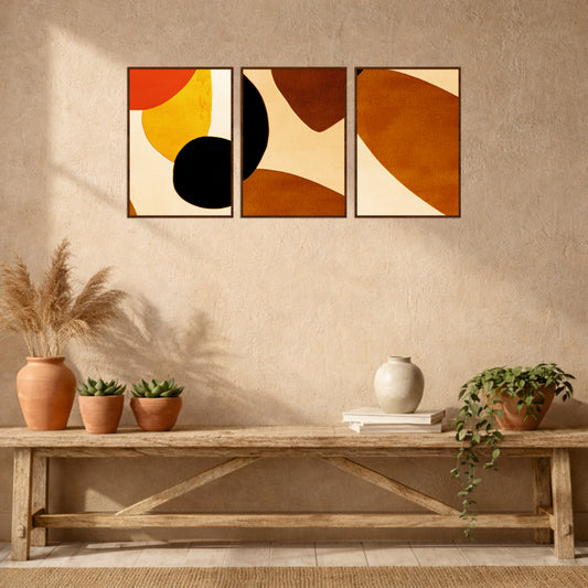 Minimal Organic Shapes Wooden Wall Art