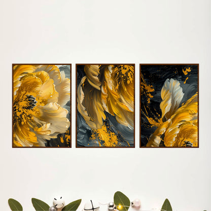 Modern Abstract Floral Wooden Wall Art
