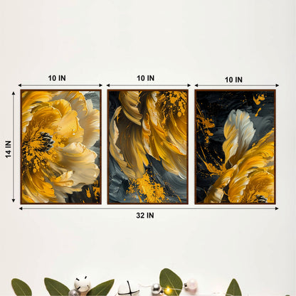 Modern Abstract Floral Wooden Wall Art