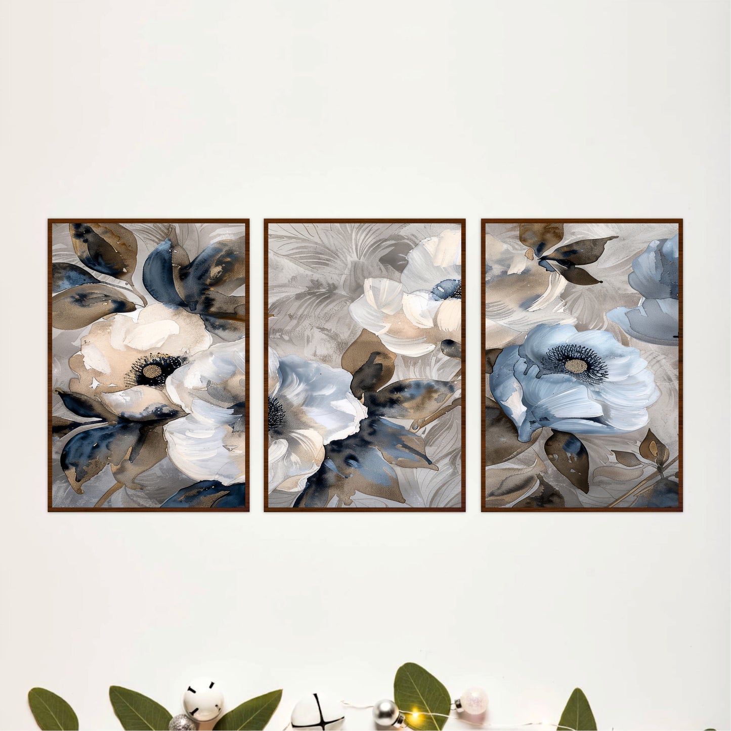 Modern Floral Bloom Wooden Wall Art