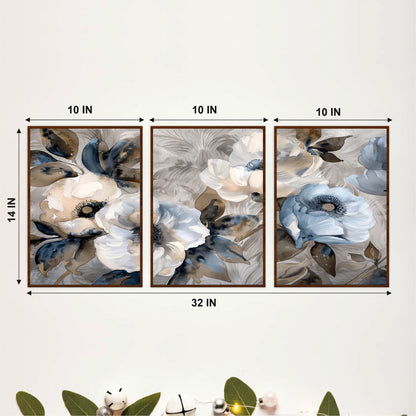 Modern Floral Bloom Wooden Wall Art