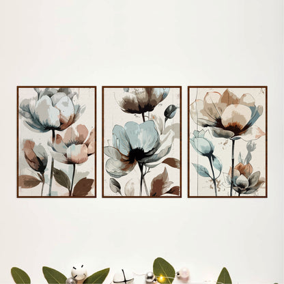 Contemporary Watercolor Bloom Wooden Wall Decor