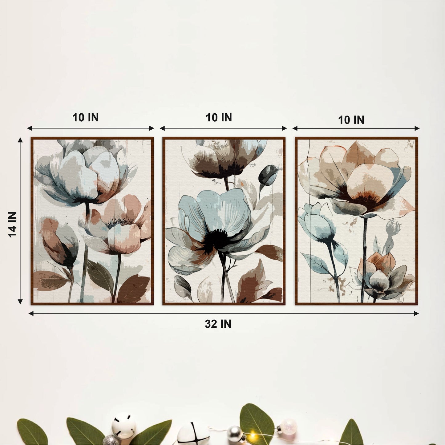 Contemporary Watercolor Bloom Wooden Wall Decor
