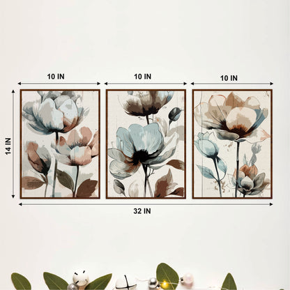 Contemporary Watercolor Bloom Wooden Wall Decor